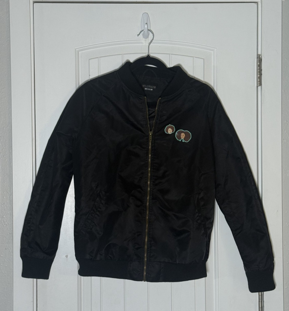 BROAD CITY x WILDFANG Black YAAAS QUEEN JACKET Size M